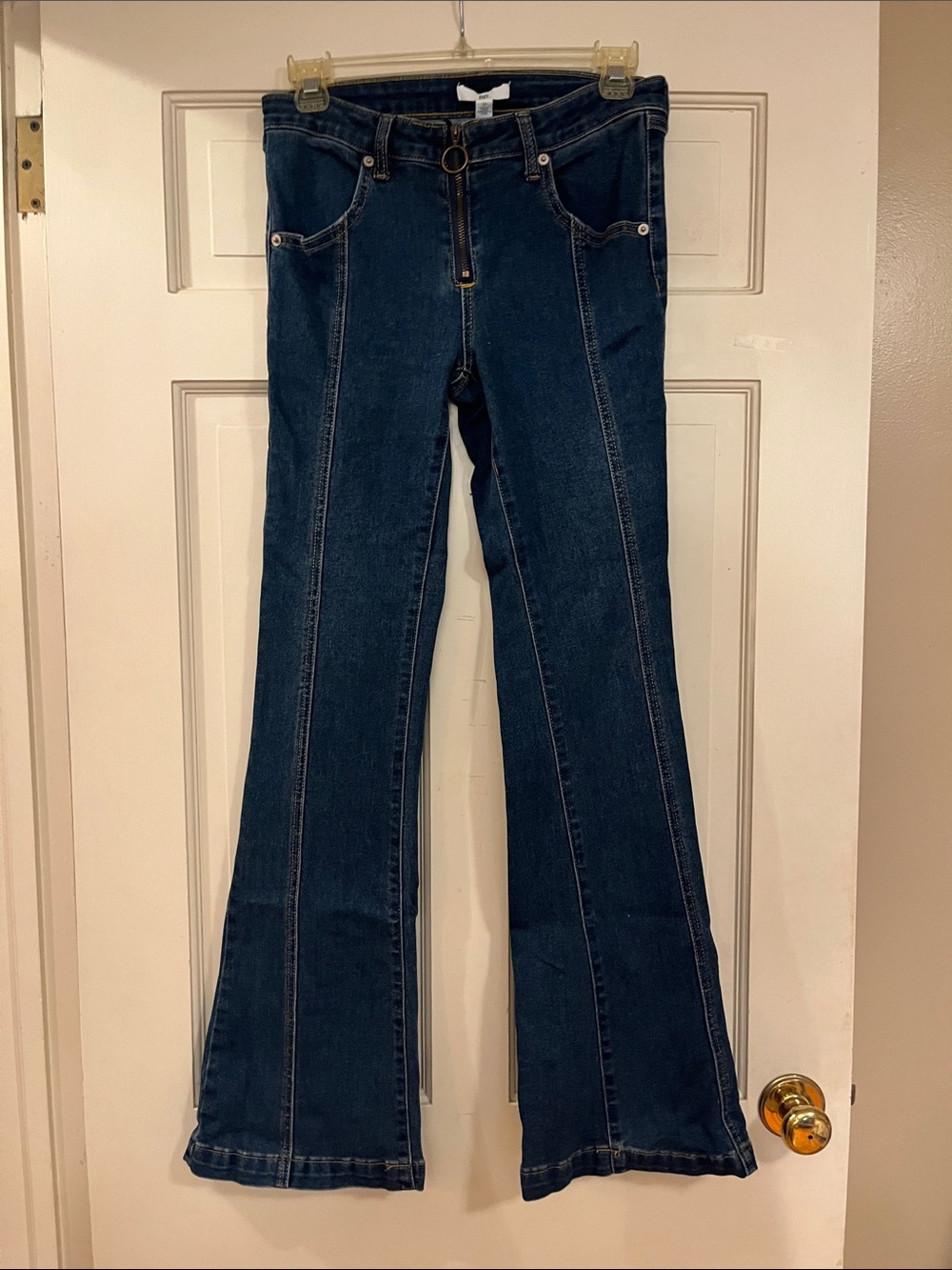 bp Dark Blue Flare Jeans with Front Seams